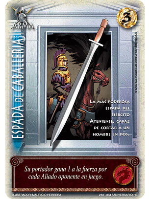 Espada de Caballería (HELENICA ANIV - Cortesana)