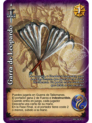 Garra de Leopardo (Bestiarium - Vasalla)