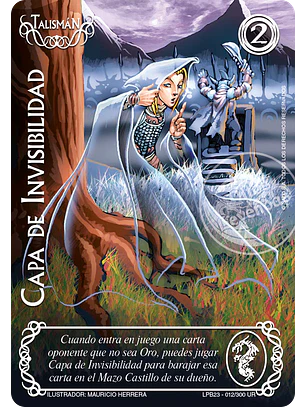Capa de Invisibilidad (Leyendas PB 3.0 - UR)