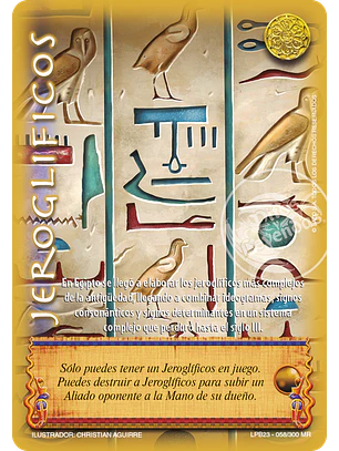 Jeroglíficos  (Leyendas PB 3.0 - MR)