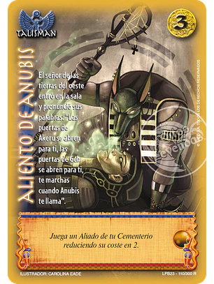 Aliento de Anubis (Leyendas PB 3.0 – Reales)