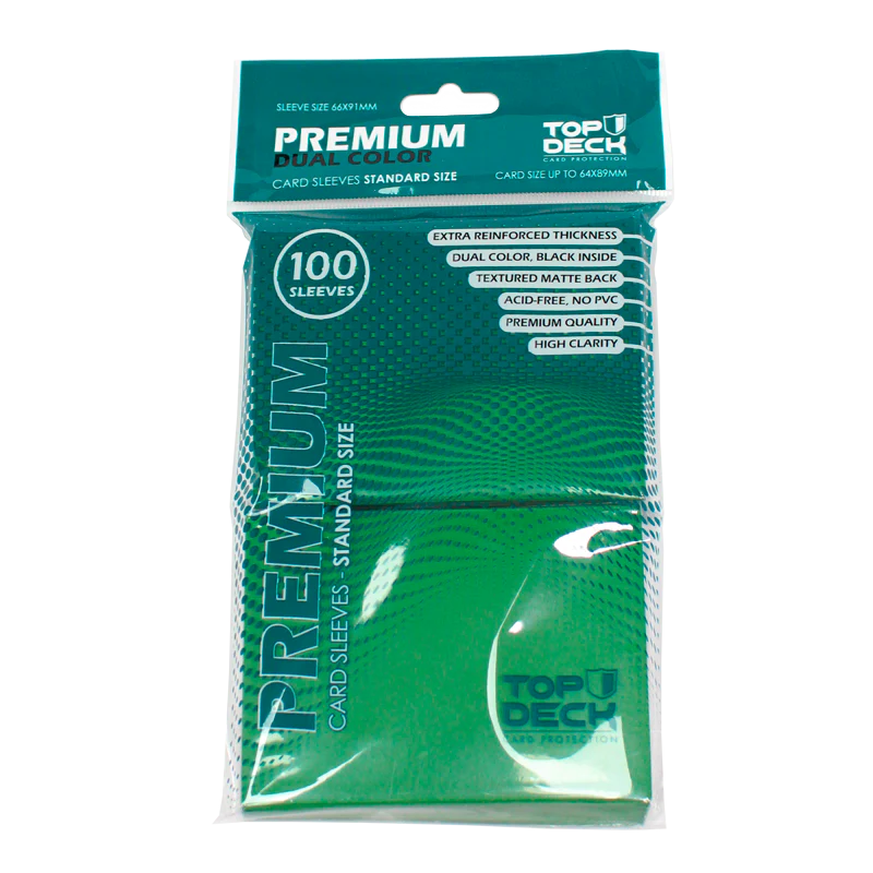 Protectores Premium | TOPDECK Standard 66x91mm color Verde