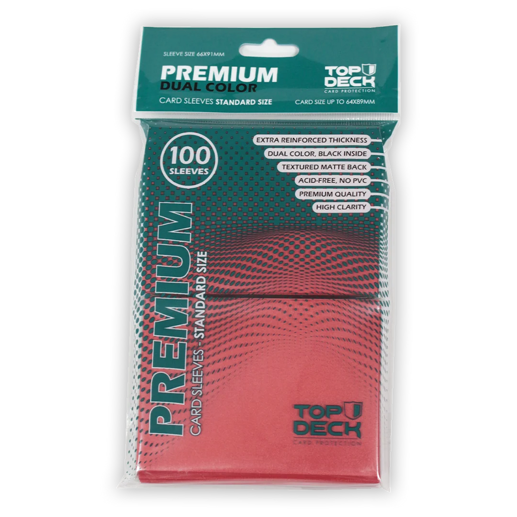 Protectores Premium | TOPDECK Standard 66x91mm color Rojo